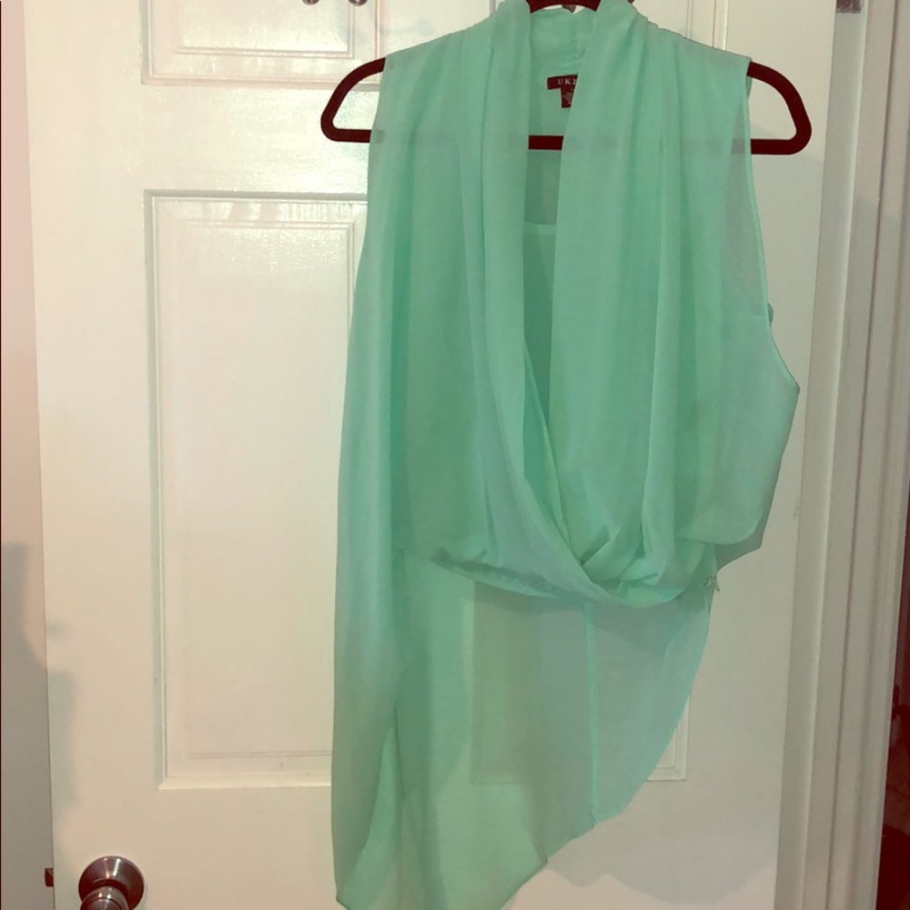Asymmetrical chiffon blouse